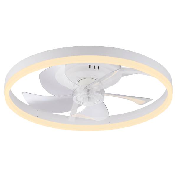 LED-Deckenventilator Rita - Eisen - Weiß - 1-flammig