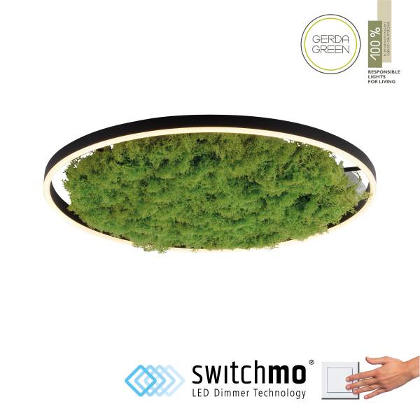 LED-Deckenleuchte Gerda Ritus - Eisen - Grün - 1-flammig - Durchmesser: 59 cm