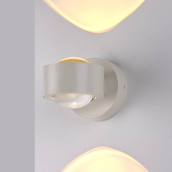 LED-Akku-Wandleuchte Akku-Chia - Klarglas / Kunststoff - 2-flammig - Beige