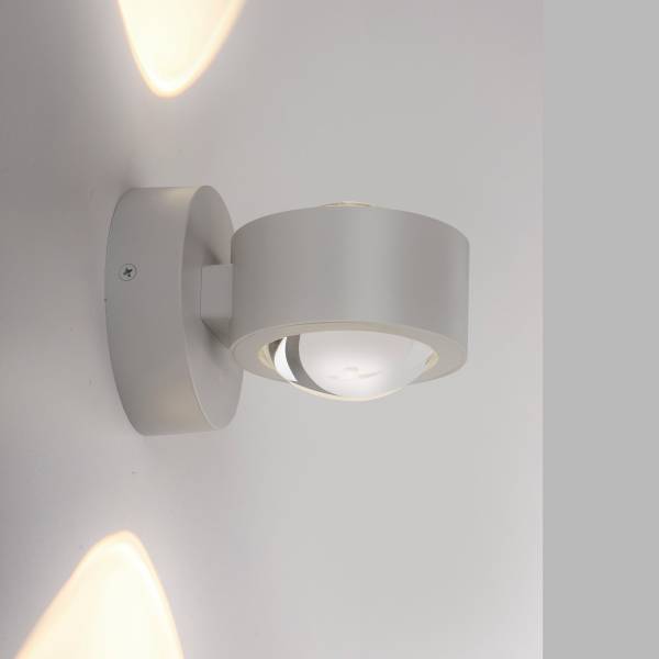 LED-Akku-Wandleuchte Akku-Chia - Klarglas / Kunststoff - 2-flammig - Beige