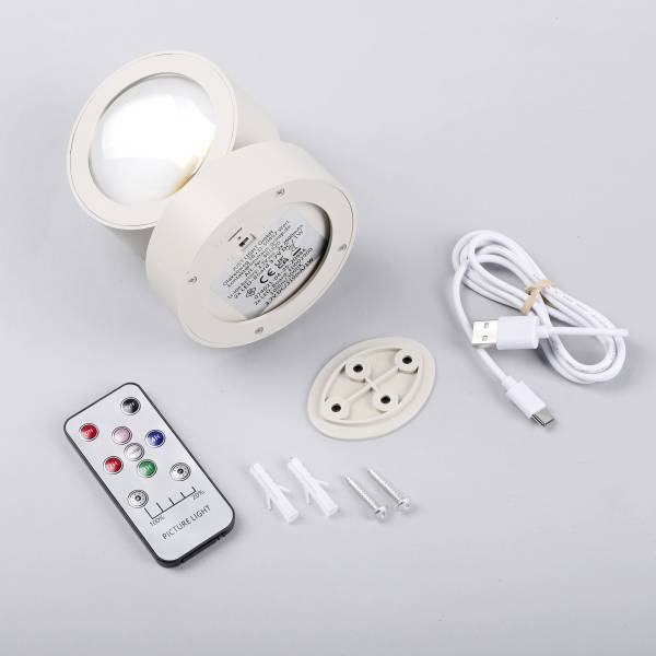 LED-Akku-Wandleuchte Akku-Chia - Klarglas / Kunststoff - 2-flammig - Beige