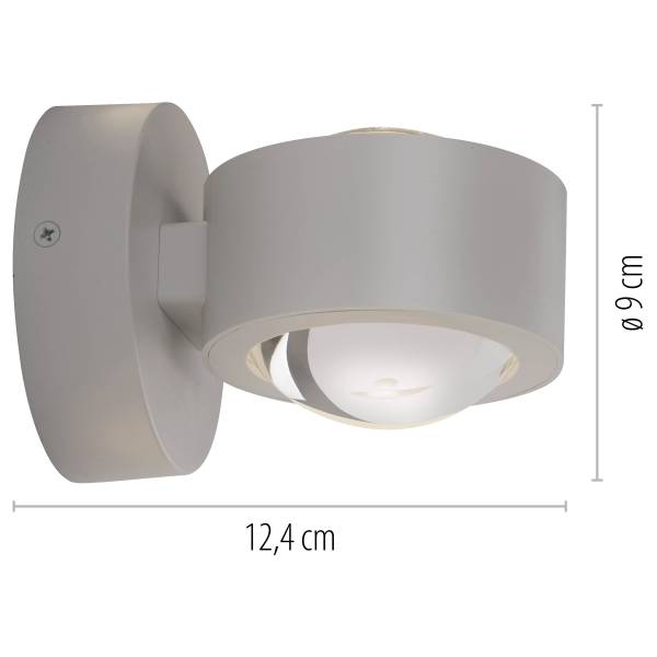 LED-Akku-Wandleuchte Akku-Chia - Klarglas / Kunststoff - 2-flammig - Beige