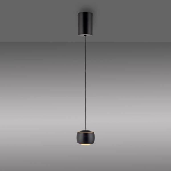 LED-Pendelleuchte Ballini - Eisen -Schwarz - Flammenanzahl: 1