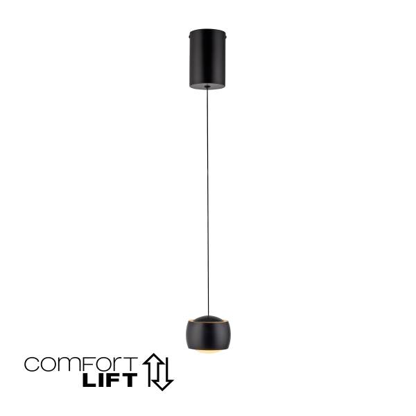 LED-Pendelleuchte Ballini - Eisen -Schwarz - Flammenanzahl: 1