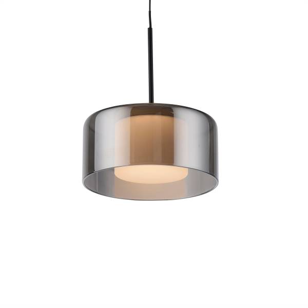 LED-Pendelleuchte Rika Typ A - Klarglas / Eisen - Schwarz - Flammenanzahl: 3