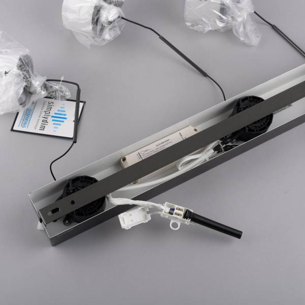 LED-Pendelleuchte Rika Typ A - Klarglas / Eisen - Schwarz - Flammenanzahl: 3