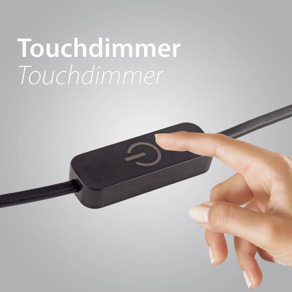 LED-Tischleuchte Rika Typ A - Klarglas / Eisen - Schwarz - 1-flammig