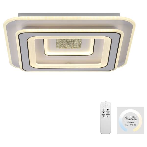 LED-Deckenleuchte Tolago Typ B - Kunststoff - Weiß - 1-flammig