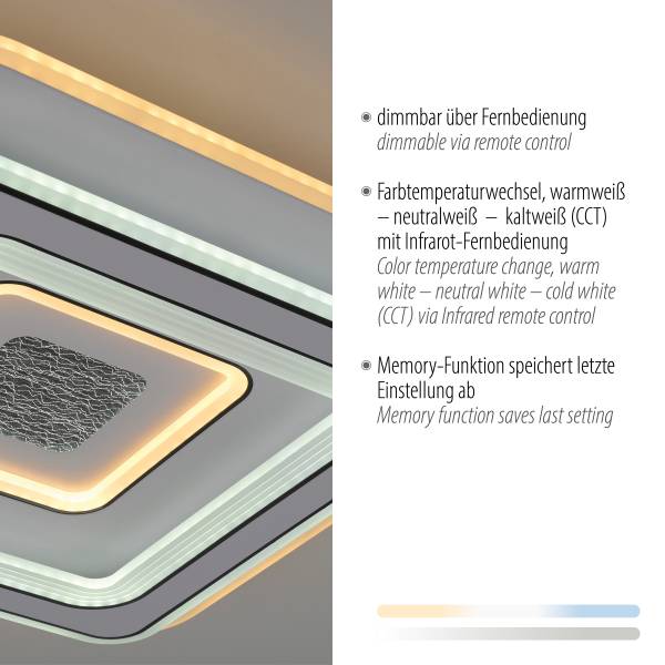LED-Deckenleuchte Tolago Typ B - Kunststoff - Weiß - 1-flammig