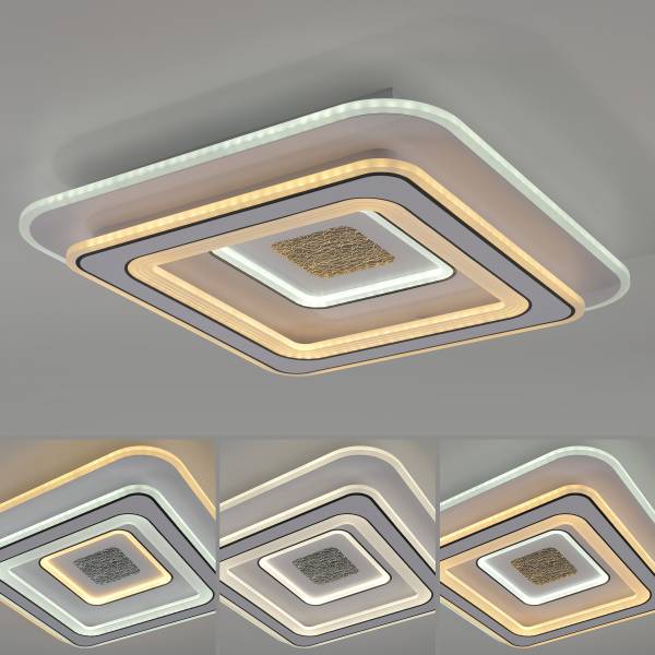 LED-Deckenleuchte Tolago Typ B - Kunststoff - Weiß - 1-flammig
