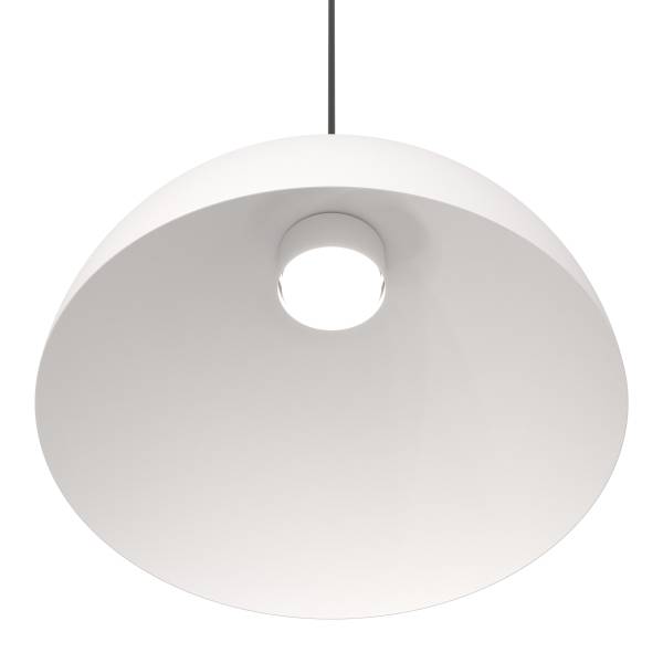 Pendelleuchte Lunaro - Stahl - Weiß - Durchmesser Lampenschirm: 40 cm