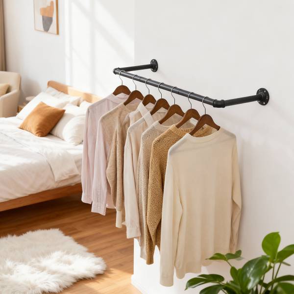 Wandgarderobe Wellsville - Schwarz