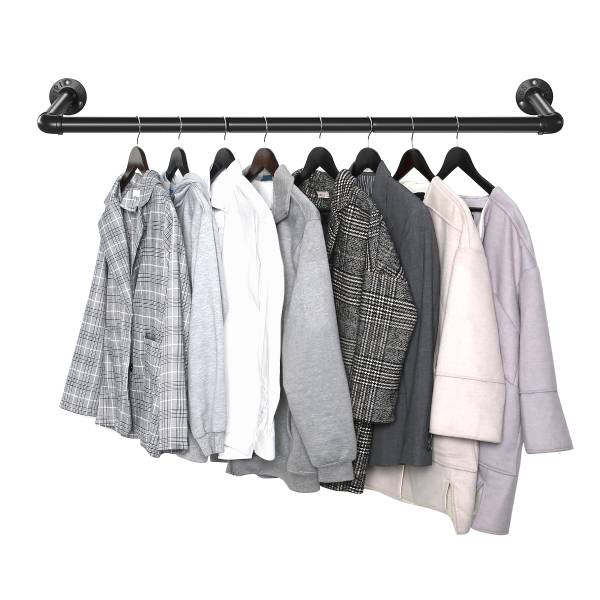Wandgarderobe Wellsville - Schwarz