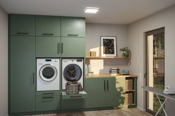 LED-Deckenleuchte Atria Shine Select - Kunststoff - 1-flammig - Silber - 30 x 30 cm