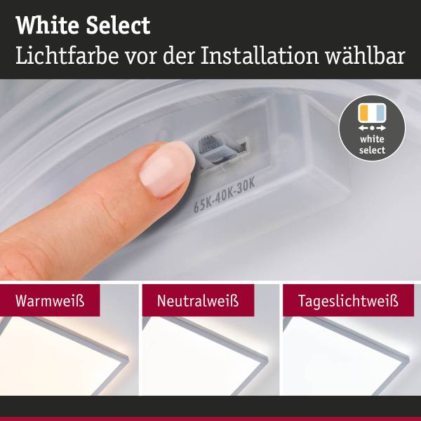 LED-Deckenleuchte Atria Shine Select - Kunststoff - 1-flammig - Silber - 30 x 30 cm