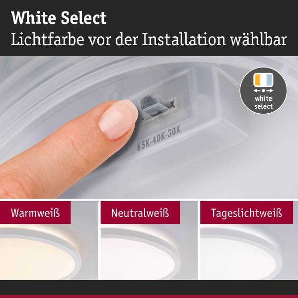 LED-Deckenleuchte Atria Shine Select R - Kunststoff - 1-flammig - Weiß - Durchmesser: 29 cm