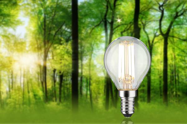 LED-Glühbirne Eco-Line Tropfen 78mm - Klarglas - Warmweiß