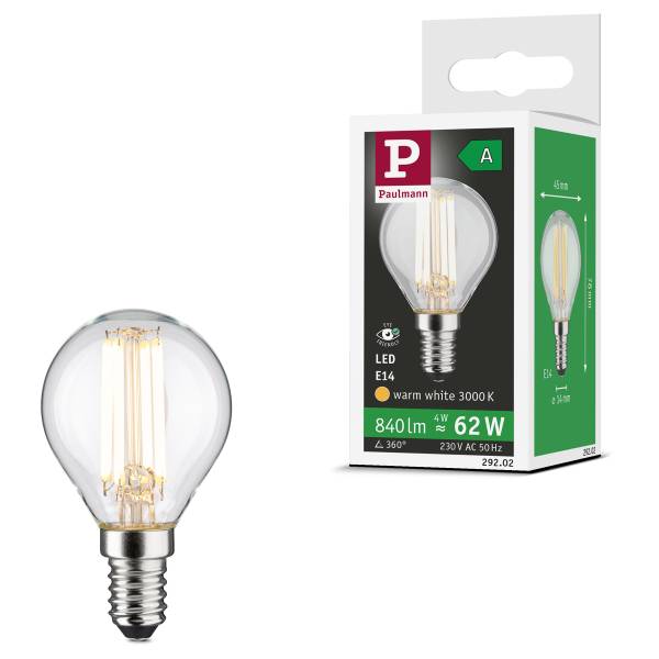LED-Glühbirne Eco-Line Tropfen 78mm - Klarglas - Warmweiß