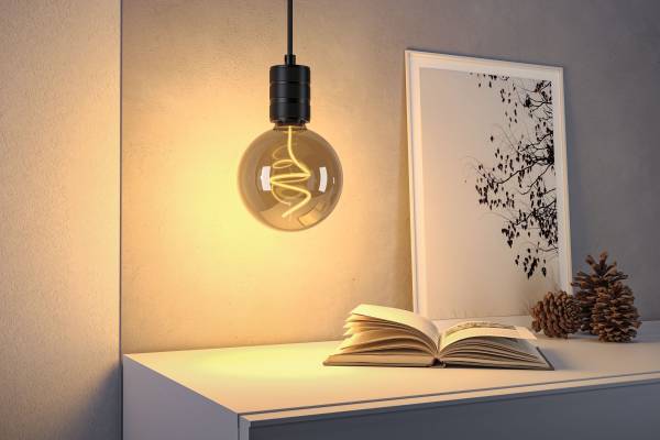 LED-Glühbirne Floating Shine Globe Typ A - Klarglas - Grau