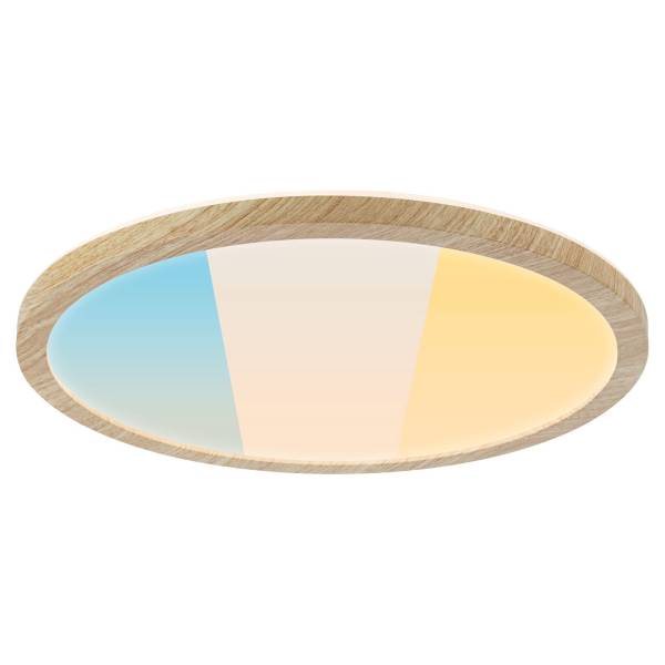 LED-Deckenleuchte Atria Shine Select R - Kunststoff - 1-flammig - Braun - Durchmesser: 29 cm