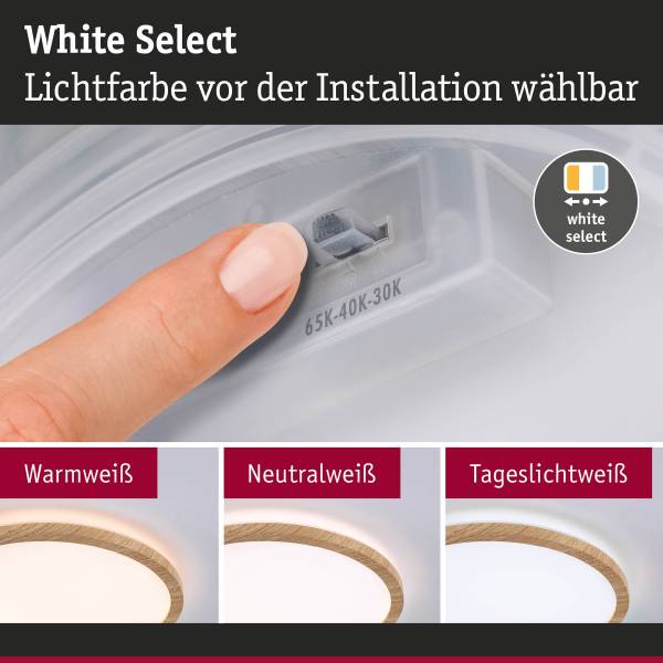 LED-Deckenleuchte Atria Shine Select R - Kunststoff - 1-flammig - Braun - Durchmesser: 29 cm