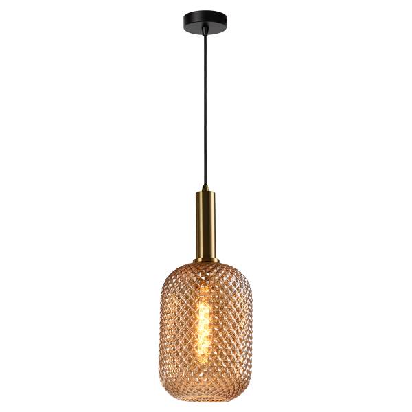 LED-Pendelleuchte 5094 Pigna - satiniertes Glas / Eisen - 1-flammig - Gold
