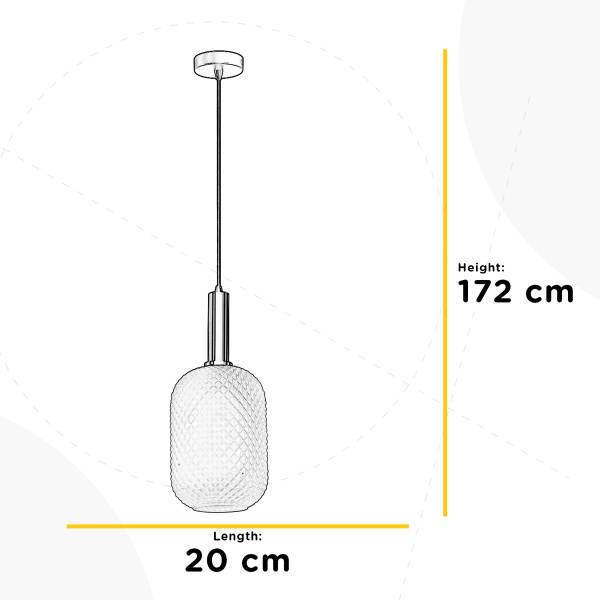 LED-Pendelleuchte 5094 Pigna - satiniertes Glas / Eisen - 1-flammig - Gold
