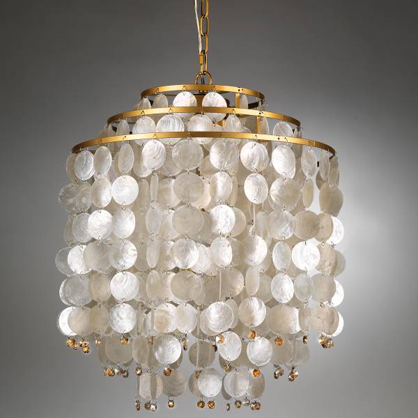 LED-Pendelleuchte 4995 Ruben - Muschel / Eisen - 3-flammig