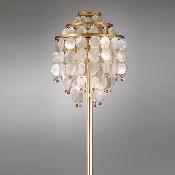 LED-Stehleuchte 4995 Ruben - Muschel / Eisen - 2-flammig