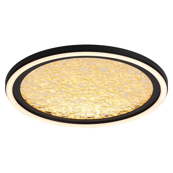 LED-Deckenleuchte Luna - Stahl - Gold - 1-flammig - Durchmesser: 30 cm
