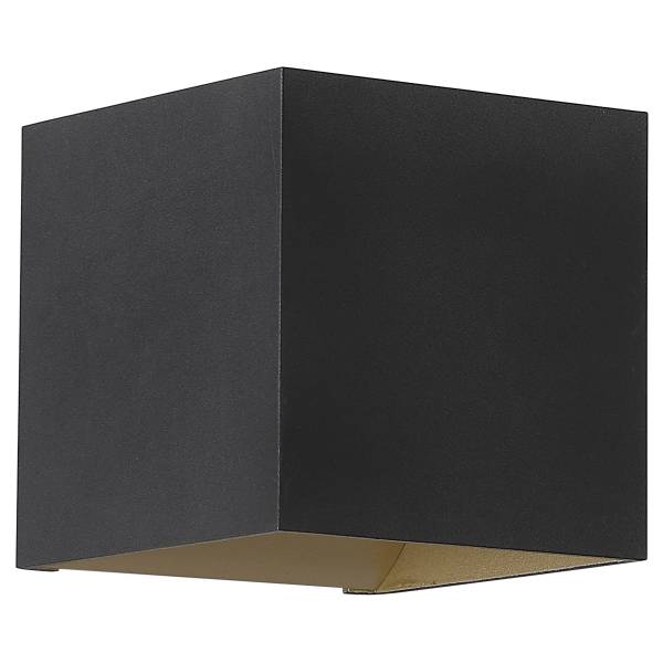 Wandleuchte Newton Square - Aluminium - Schwarz / Gold - 1-flammig