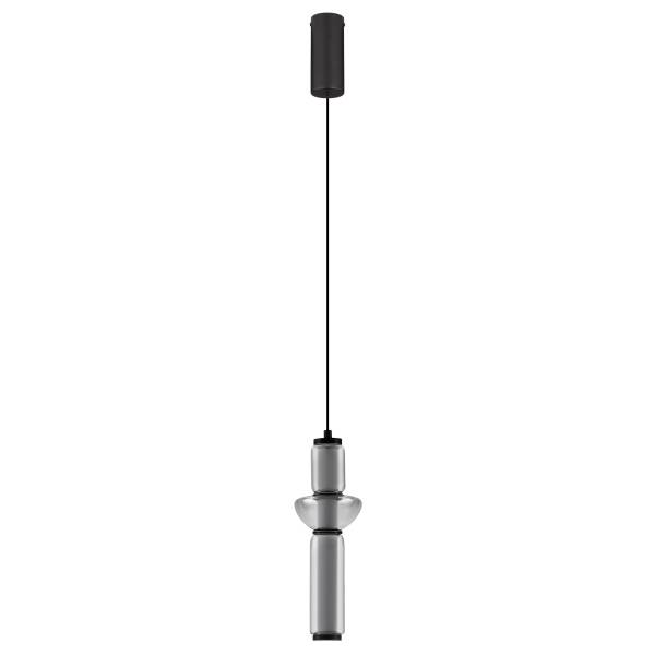 LED-Pendelleuchte Ulon Typ A - Rauchglas / Aluminium - 1-flammig