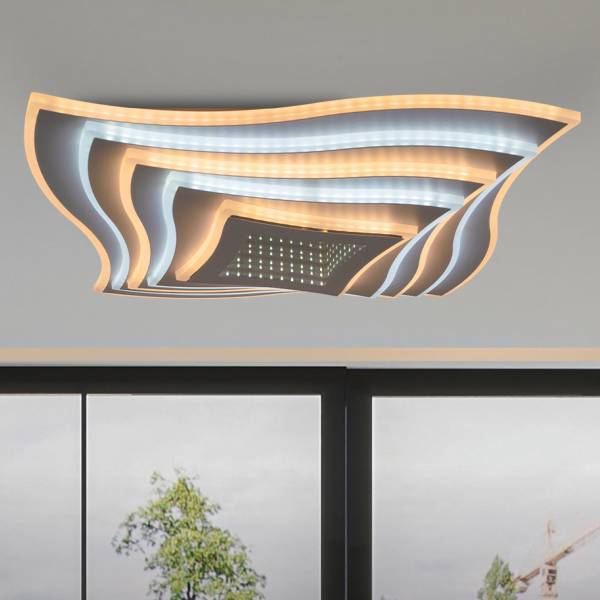 LED-Deckenleuchte Fevoria - Polyacryl / Stahl - 6-flammig