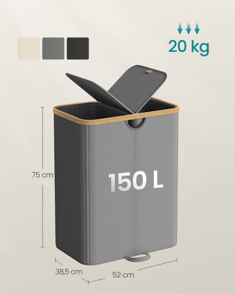 Wäschesammler Cokan - Lichtgrau