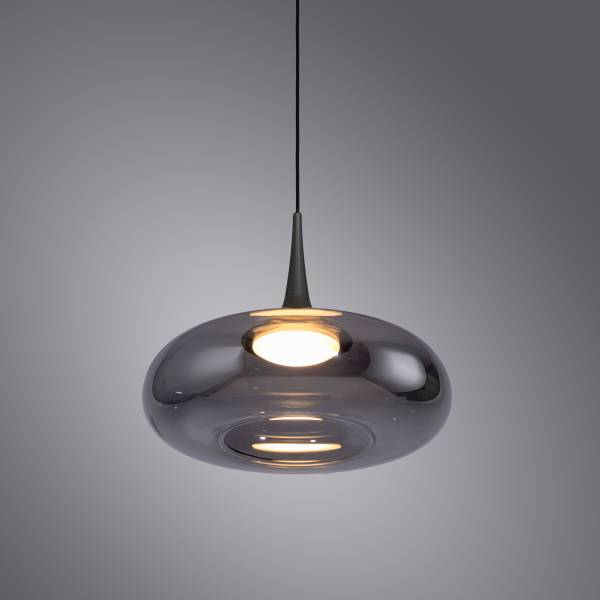 LED-Pendelleuchte Posh - Rauchglas / Eisen - Flammenanzahl: 1