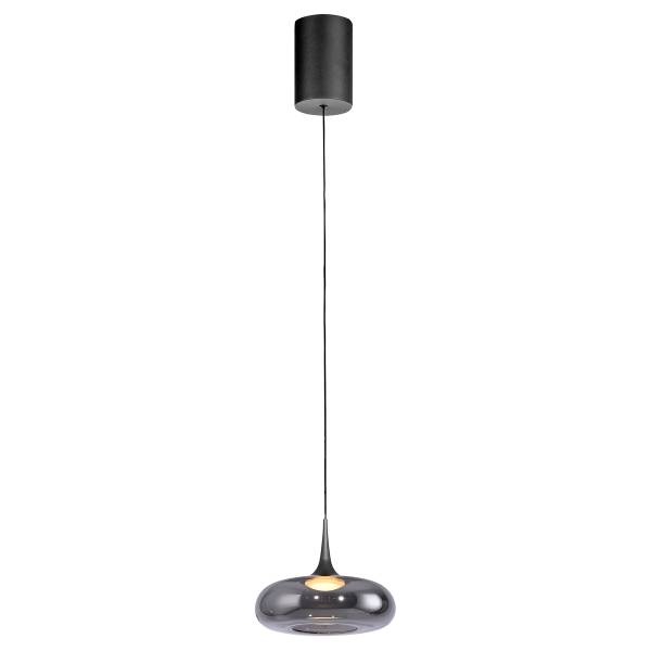 LED-Pendelleuchte Posh - Rauchglas / Eisen - Flammenanzahl: 1