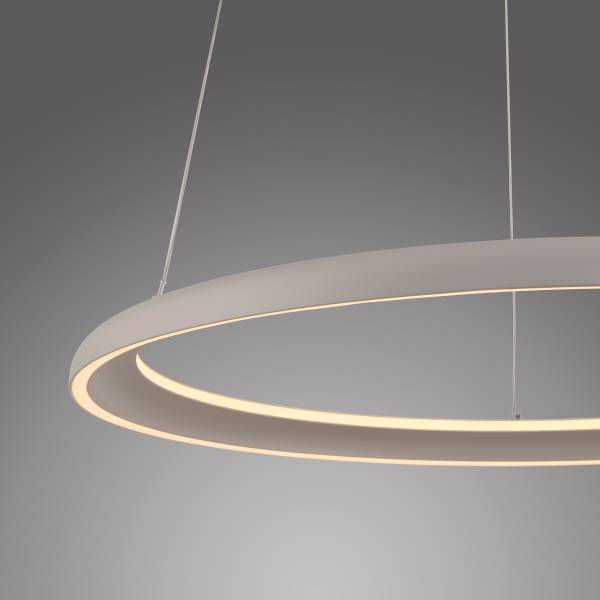 LED-Pendelleuchte Quillo - Acrylglas / Eisen - 1-flammig - Beige