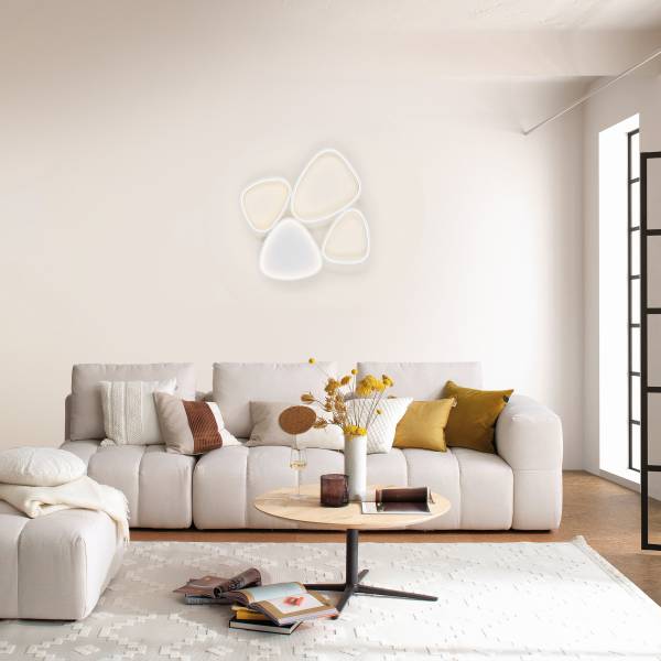 LED-Deckenleuchte Pebbles Typ A - PVC / Eisen - 1-flammig