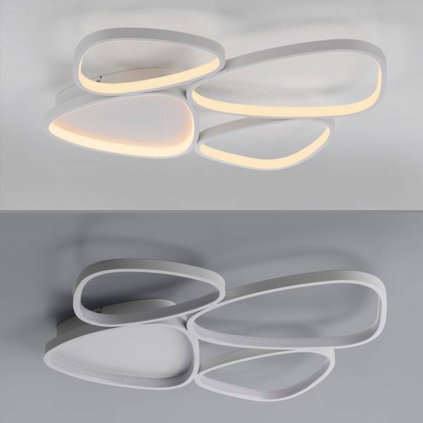 LED-Deckenleuchte Pebbles Typ A - PVC / Eisen - 1-flammig