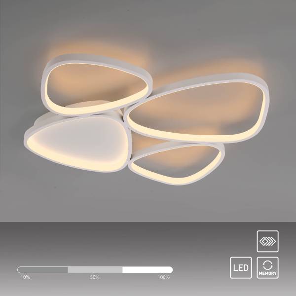 LED-Deckenleuchte Pebbles Typ A - PVC / Eisen - 1-flammig