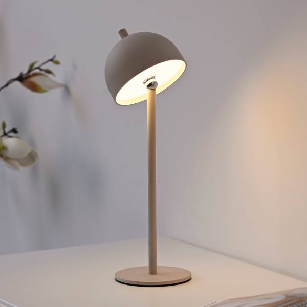 LED-Tischleuchte Bellis - ABS / Aluminium - 1-flammig - Beige
