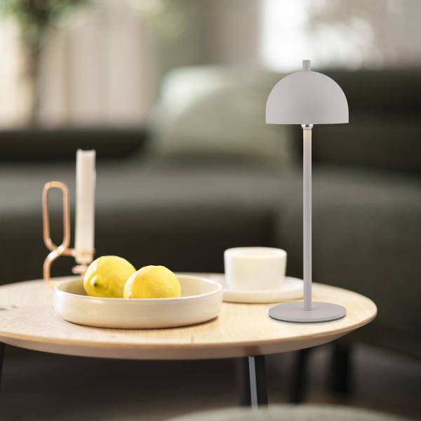 LED-Tischleuchte Bellis - ABS / Aluminium - 1-flammig - Beige