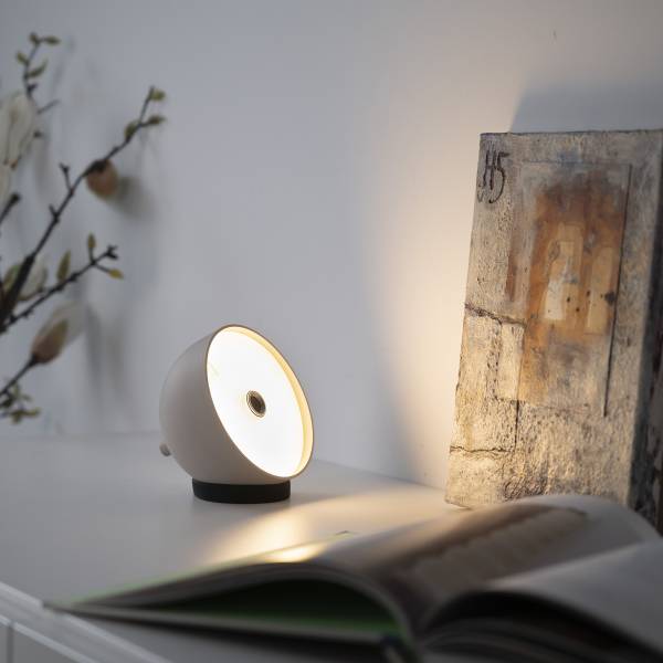 LED-Tischleuchte Bellis - ABS / Aluminium - 1-flammig - Beige