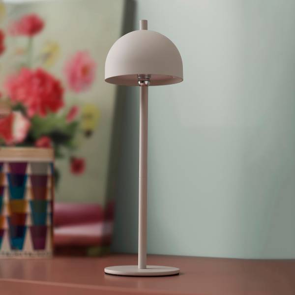 LED-Tischleuchte Bellis - ABS / Aluminium - 1-flammig - Beige