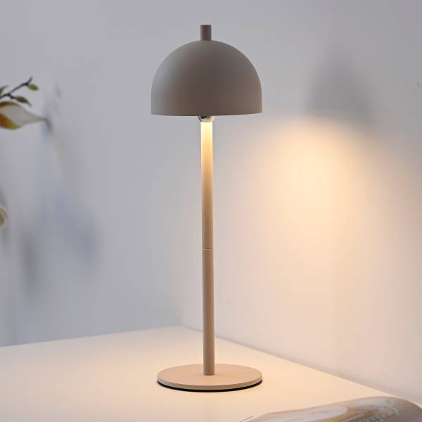 LED-Tischleuchte Bellis - ABS / Aluminium - 1-flammig - Beige