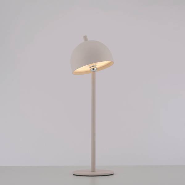 LED-Tischleuchte Bellis - ABS / Aluminium - 1-flammig - Beige