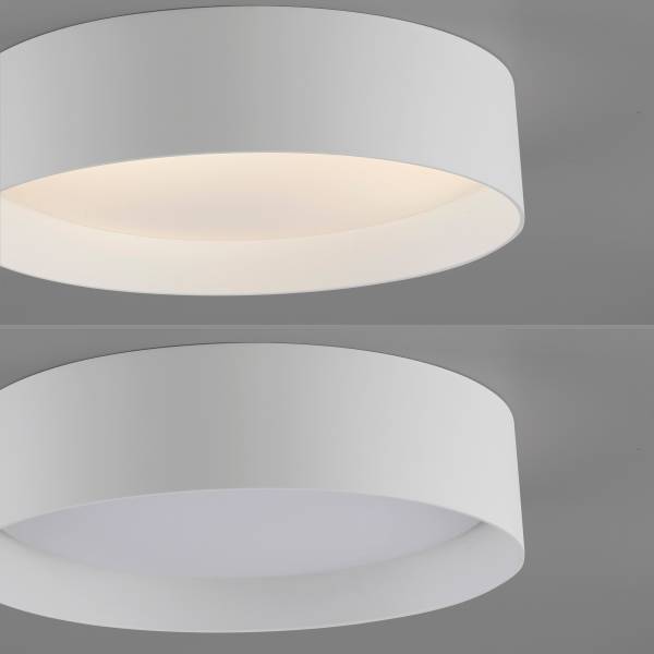 LED-Deckenleuchte Tavoli - Acrylglas / Eisen - 1-flammig - Weiß - Durchmesser: 29 cm