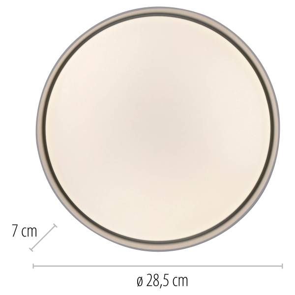 LED-Deckenleuchte Tavoli - Acrylglas / Eisen - 1-flammig - Weiß - Durchmesser: 29 cm