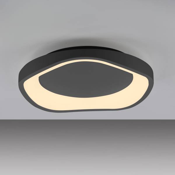 LED-Deckenleuchte Monta - PVC / Eisen - 1-flammig - Schwarz