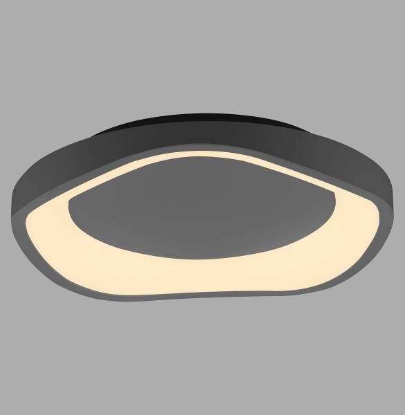 LED-Deckenleuchte Monta - PVC / Eisen - 1-flammig - Schwarz
